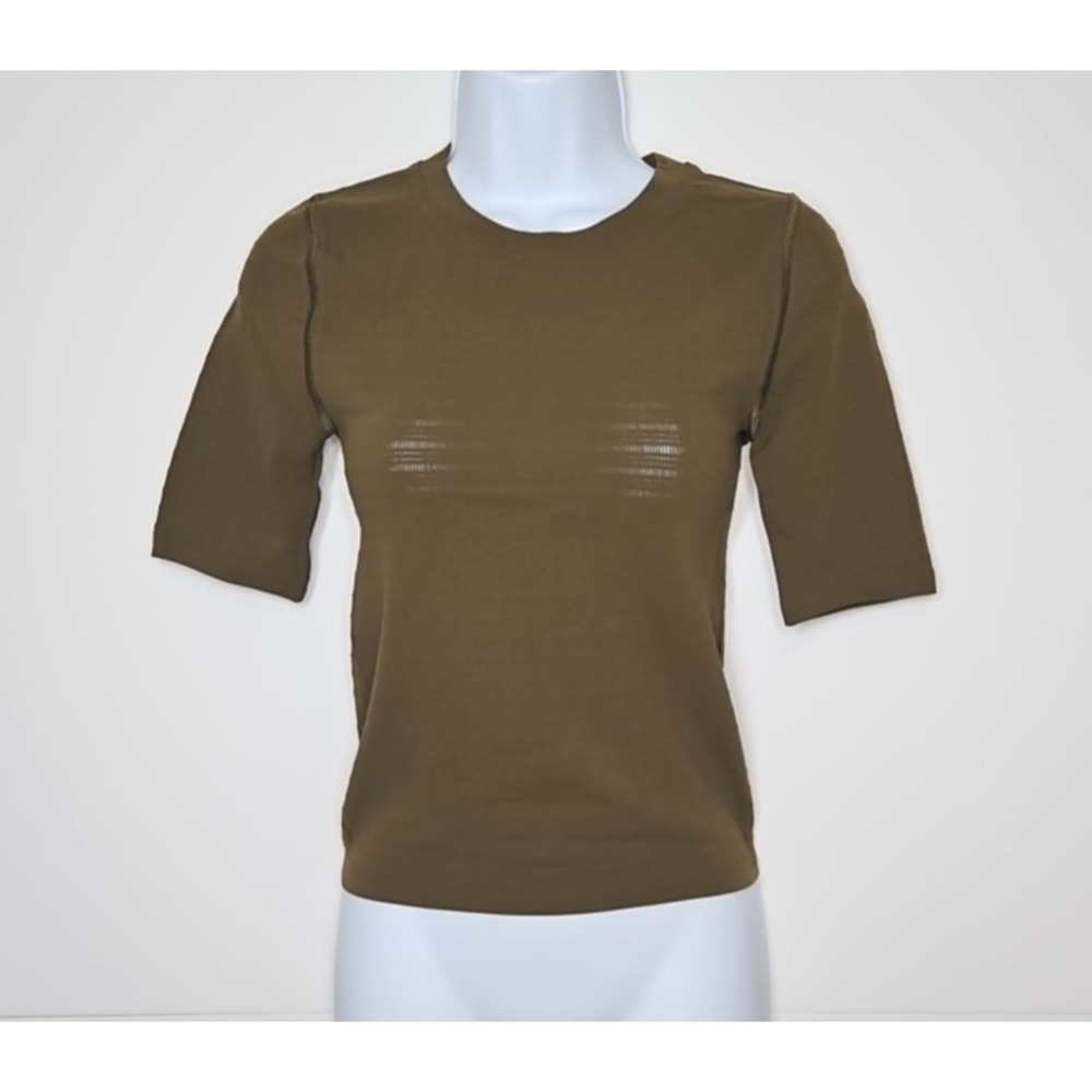 Calia‎ Womens Green Seamless Short Sleeve Focus Athletic Top Size Medium NWT